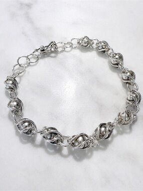Bracelet Silver 925, real silver balls bracelet
